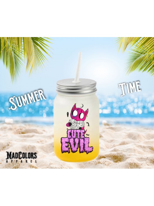 СТЪКЛЕНА ЧАША БУРКАН Cute Evil